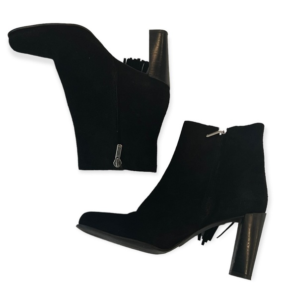KAREN MIlLEN Black Tassle Suede Ankle Boots Size 39/8 - Picture 7 of 9